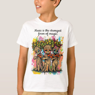 Camiseta Caracteres de árbol musical cúter