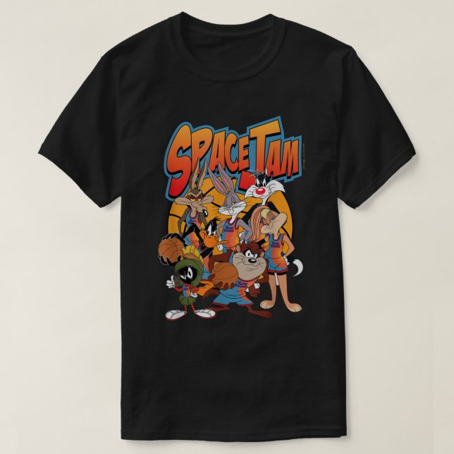 Camiseta Caracteres de atasco de espacio (Diseño del anverso)