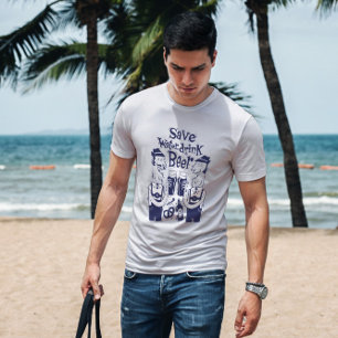 Camiseta Caracteres de cerveza de bebida