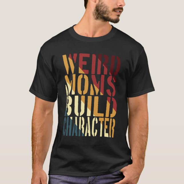 Camiseta Caracteres de construcción de mamás raras (Anverso)