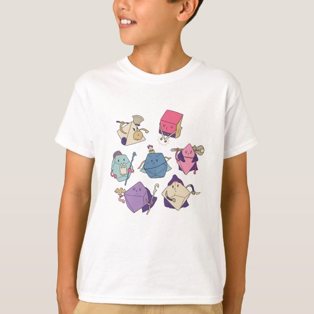 Camiseta Caracteres de dados (Anverso)