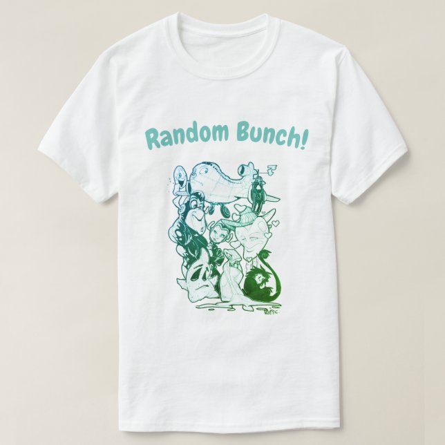 Camiseta Caracteres de dibujos animados (Diseño del anverso)