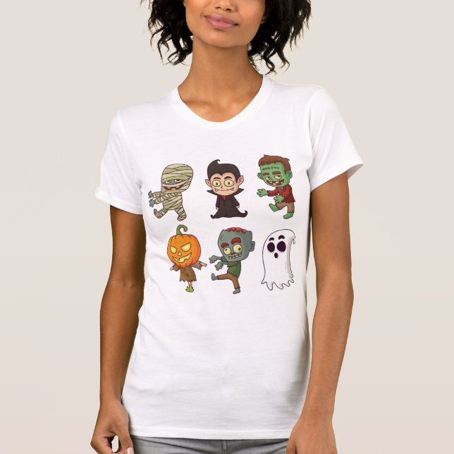 Camiseta Caracteres de Halloween (Anverso)