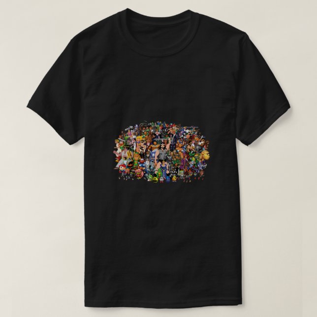 Camiseta Caracteres de juego Amiga esenciales (Diseño del anverso)