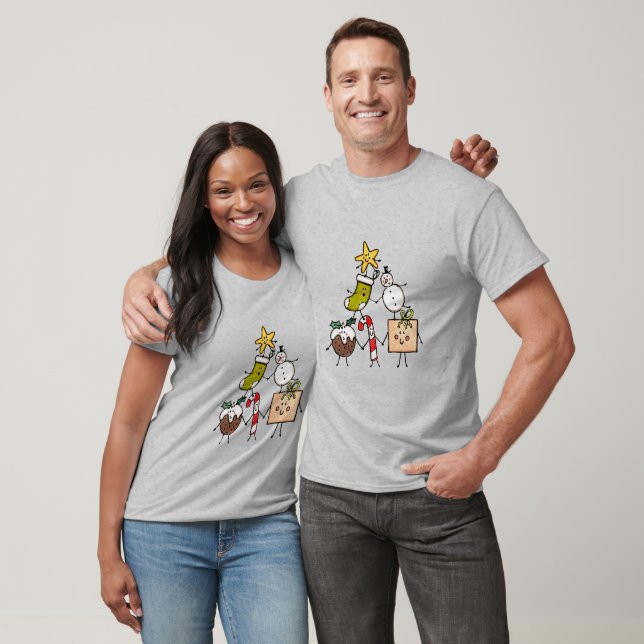 Camiseta Caracteres de Navidades personalizados (Unisexo)