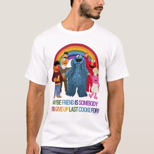 Camiseta Caracteres de Plaza Sésamo | Cita de amigos (Anverso)