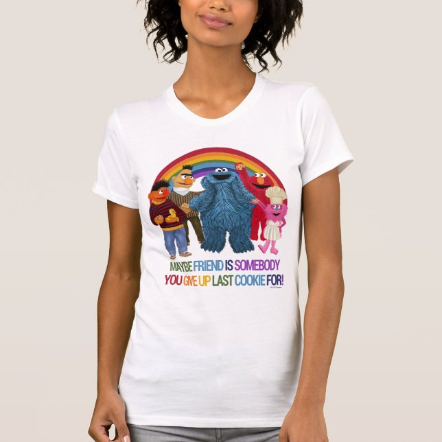 Camiseta Caracteres de Plaza Sésamo | Cita de amigos (Anverso)