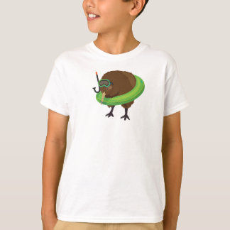 Camiseta caracteres del libro del símil del kiwi