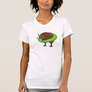 Camiseta caracteres del libro del símil del kiwi