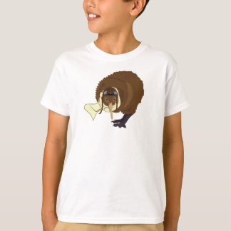 Camiseta caracteres del libro del símil del kiwi