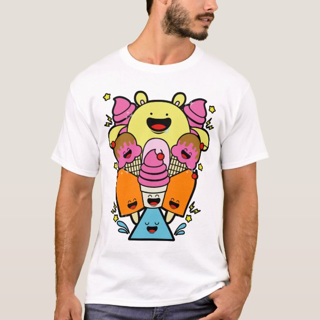 Camiseta Caracteres felices (Anverso)