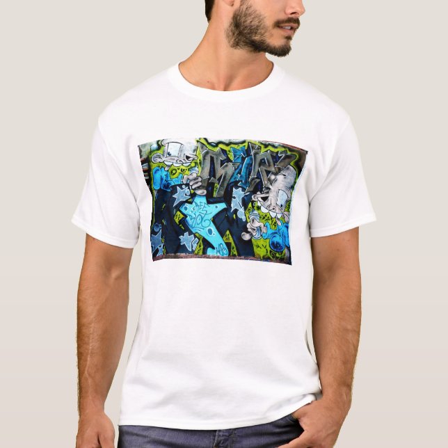 Camiseta Caracteres torpes de la pintada del estilo (Anverso)
