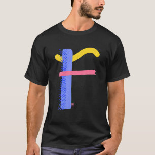 Camiseta Característica de tipografía de letras de letras d