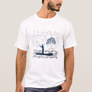 Camiseta Características, estrellas y luna