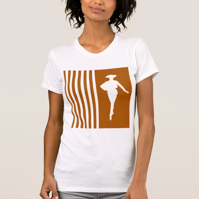 Camiseta Caramel de rayas modernas con silueta de moda (Anverso)