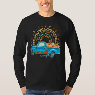 Camiseta Caramelo de Leopardo de Arcoíris Calabaza Todo Oto