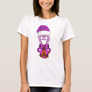 Camiseta Caramelo de Navidad de Menta Morada