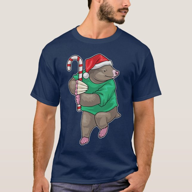 Camiseta Caramelo de Navidad en forma de bastón (Anverso)