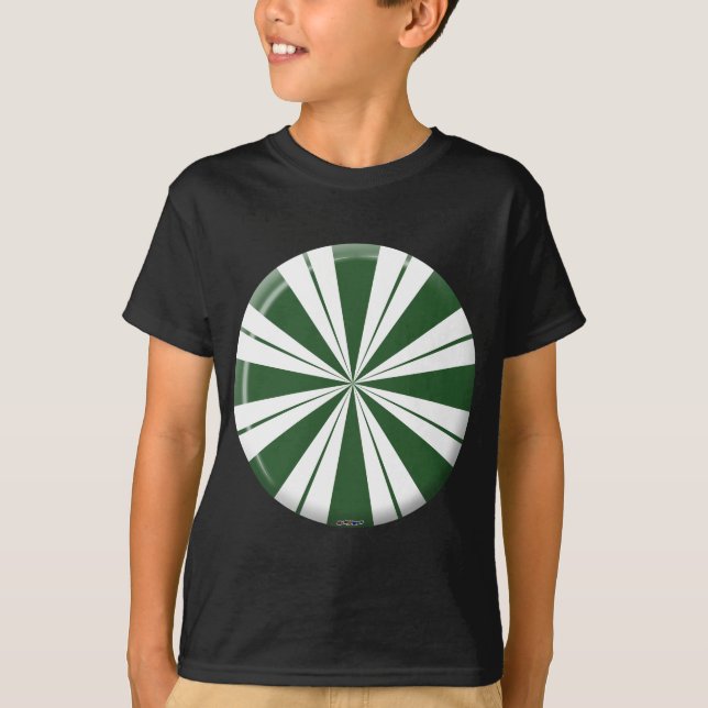Camiseta Caramelo de Raya de Menta Verde (Anverso)