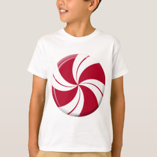 Camiseta Caramelo de raya de remolino de menta