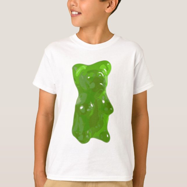 Camiseta Caramelo gomoso verde del oso (Anverso)