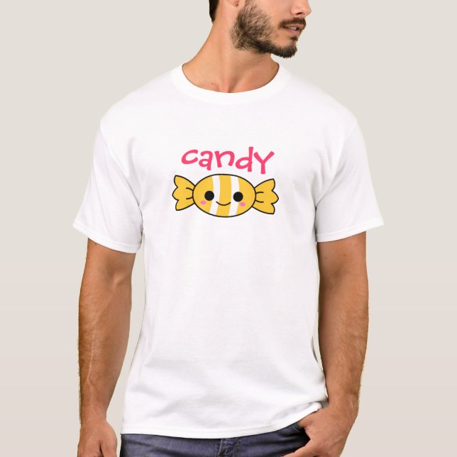 Camiseta ¡Caramelo lindo del kawaii! (Anverso)