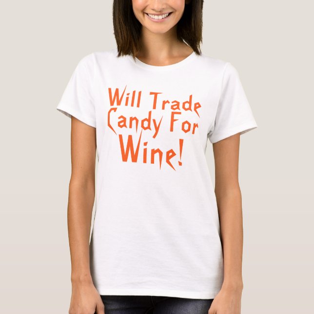 Camiseta Caramelo para decir divertido de Halloween del (Anverso)