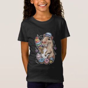 Camiseta caramelos de capibara donuts dulces de bizcocho