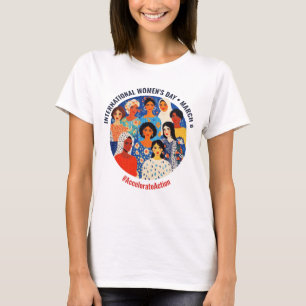 Camiseta Caras Coloridas   Día Internacional de la Mujer   