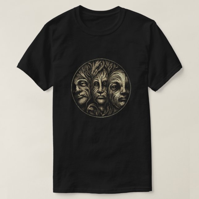 Camiseta Caras de bosque (Diseño del anverso)