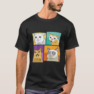 Camiseta Caras de gato divertidas
