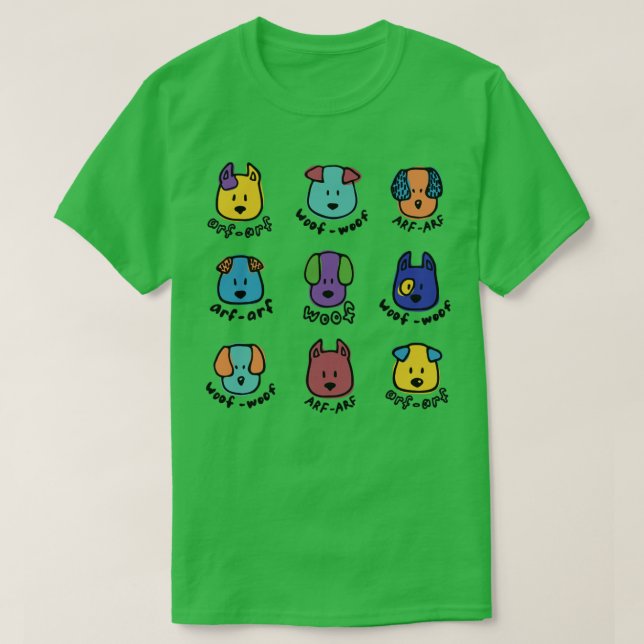Camiseta Caras de perros1 (Diseño del anverso)