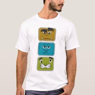 Camiseta Caras de tres monstruos