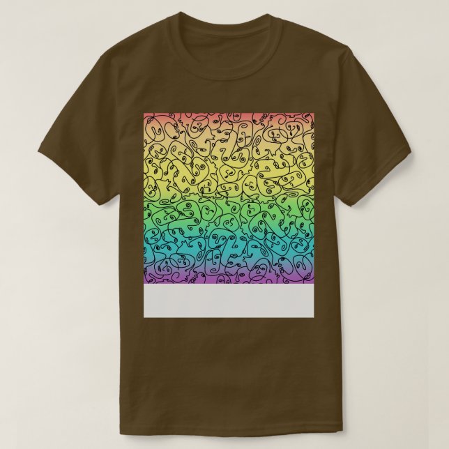 Camiseta Caras divertidas en el arcoiris 1 (Diseño del anverso)
