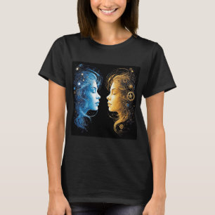 Camiseta Caras duales que representan la energía cósmica