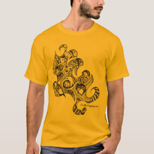Camiseta caras en una muchedumbre