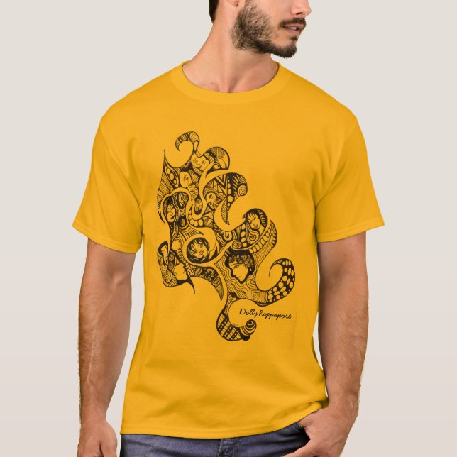 Camiseta caras en una muchedumbre (Anverso)