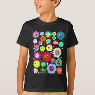 Camiseta caras estéticas sonrientes para los niños