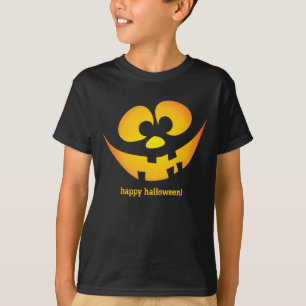 Camiseta ¡caras torpes de la linterna de Jack-o' - feliz