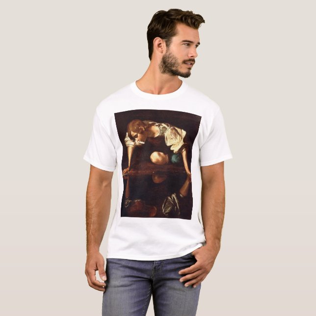 Camiseta CARAVAGGIO - Narciso 1598 (Anverso completo)