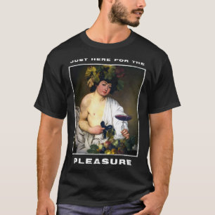 Camiseta Caravaggio pintando a Baco para un hedonista
