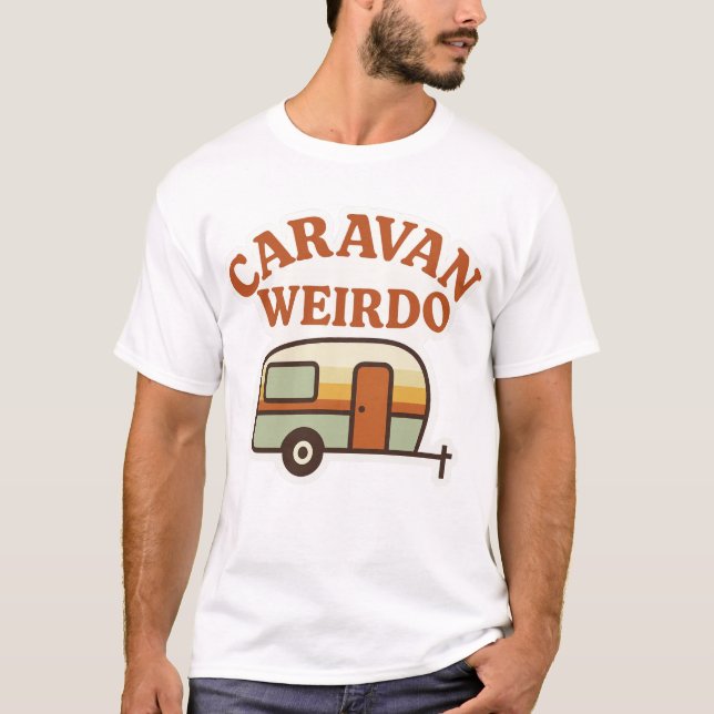 Camiseta Caravan Weirdo Retro Camping Design (Anverso)