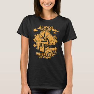Camiseta Caravana camping trailer hogar móvil motor RV v