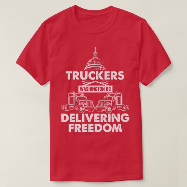 Camiseta Caravana de camioneros 2022 Convoy de libertad par (Diseño del anverso)