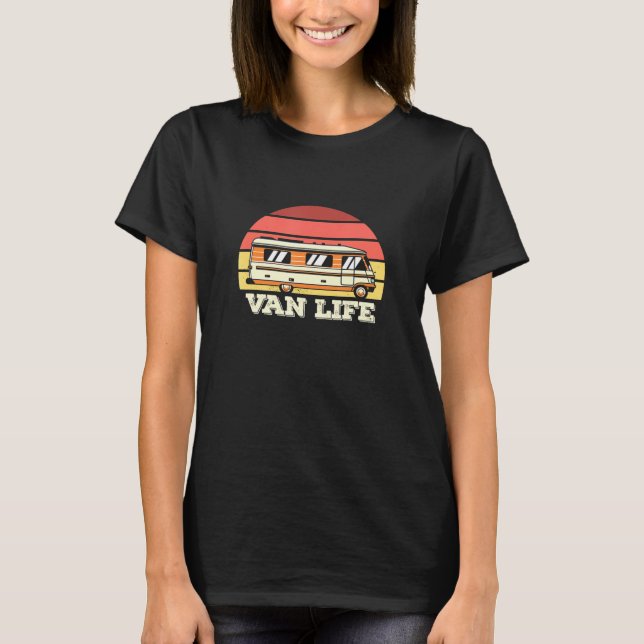 Camiseta Caravana de Van Life de Camper Retro 2 (Anverso)