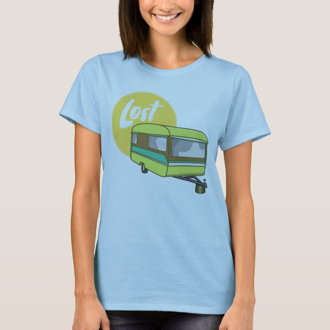 Camiseta Caravana de verano perdida retro (Anverso)