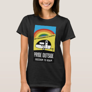 Camiseta Caravana gay acampando T-Shirt
