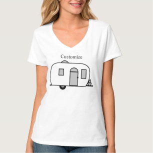 Camiseta Caravana redondeada de remolque clásico de época