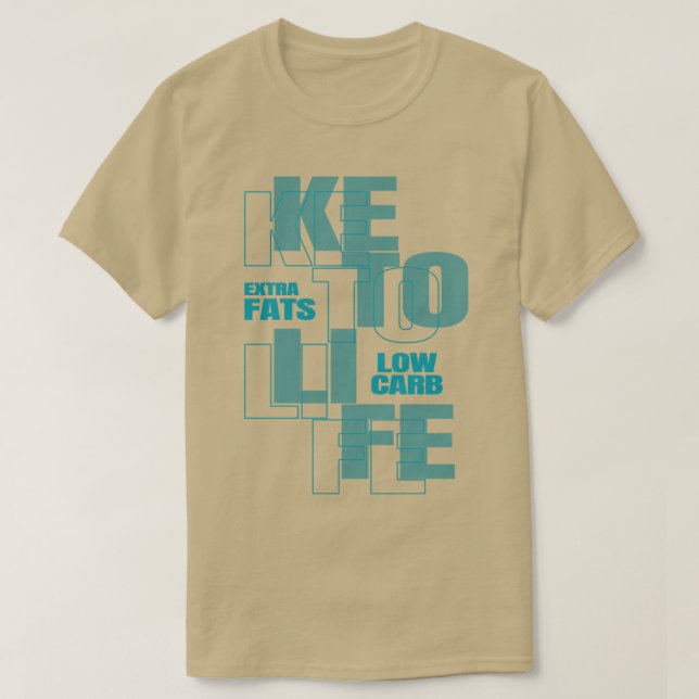 Camiseta Carbón baja de vida de Keto (Diseño del anverso)