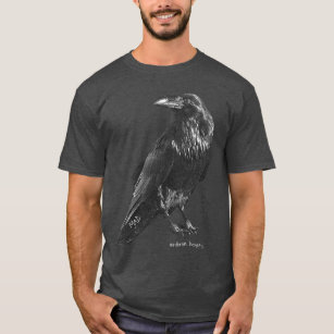 Camiseta Carbón de leña enojado del cuervo